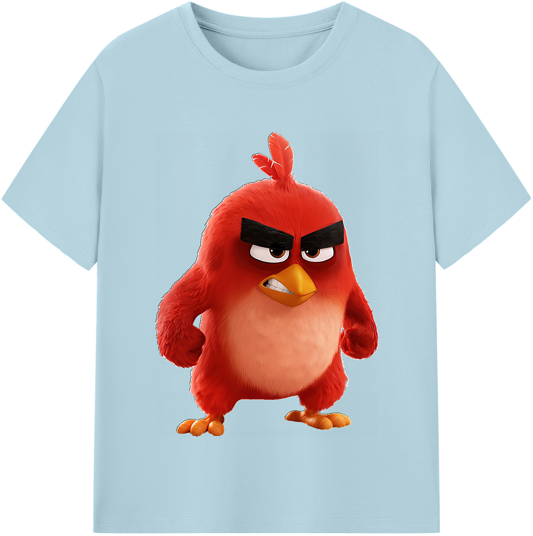 （画像用） Angry Birds アングリーバード 綿100％半袖Tシャツ（フロントプリント）